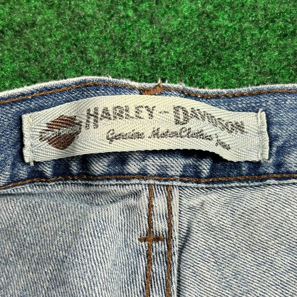 Harley‎ Davidson Blue Denim Straight Medium Wash Mens Motorcycle Jeans - Picture 9 of 12